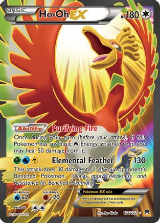 Ho-Oh EX (Full Art) 121/122 - Holofoil XY BREAKpoint - Ultra Rare