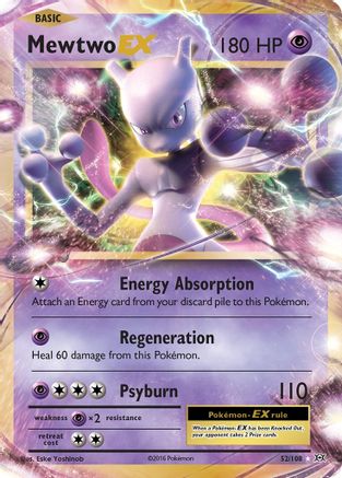 Mewtwo EX 052/108 - Holofoil XY Evolutions - Ultra Rare