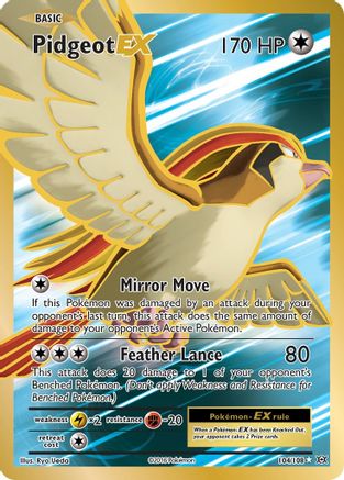 Pidgeot EX (Full Art) 104/108 - Holofoil XY Evolutions - Ultra Rare