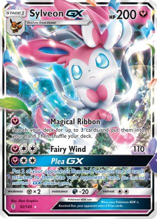 Sylveon GX 092/145 - Holofoil SM Guardians Rising - Ultra Rare