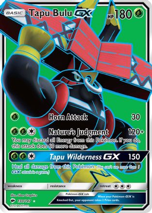 Tapu Bulu GX (Full Art) 130/147 - Holofoil SM Burning Shadows - Ultra Rare
