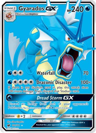 Gyarados GX (Full Art) 101/111 - Holofoil SM Crimson Invasion - Ultra Rare