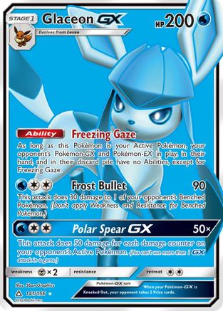 Glaceon GX (Full Art) 141 - Holofoil SM Ultra Prism - Ultra Rare