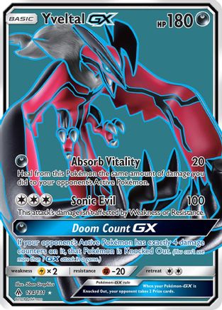 Yveltal GX (Full Art) 124 - Holofoil SM Forbidden Light - Ultra Rare
