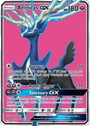 Xerneas GX (Full Art) 126 - Holofoil SM Forbidden Light - Ultra Rare