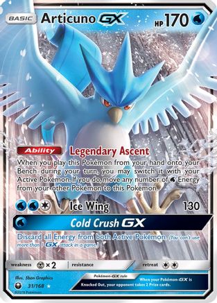 Articuno GX 031/168 - Holofoil SM Celestial Storm - Ultra Rare