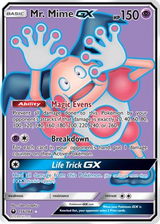 Mr. Mime GX (Full Art) 156 - Holofoil SM Celestial Storm - Ultra Rare