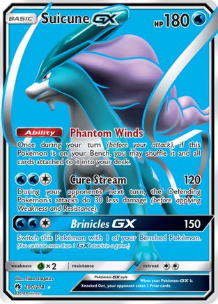 Suicune GX (Full Art) 200 - Holofoil SM Lost Thunder - Ultra Rare