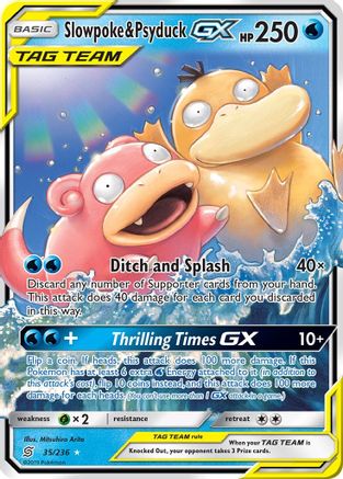 Slowpoke & Psyduck GX 035/236 - Holofoil SM Unified Minds - Ultra Rare