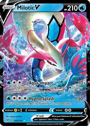 Milotic V 043/192 - Holofoil SWSH02 Rebel Clash - Ultra Rare