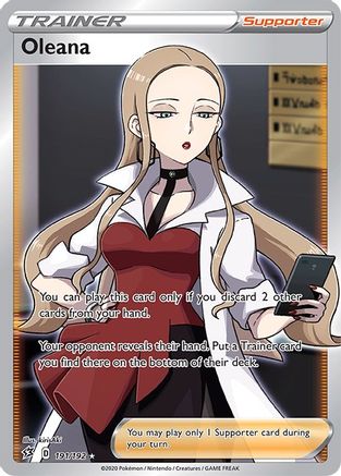 Oleana (Full Art) 191/192 - Holofoil SWSH02 Rebel Clash - Ultra Rare