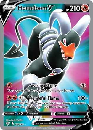 Houndoom V (Full Art) 178/189 - Holofoil SWSH03 Darkness Ablaze - Ultra Rare