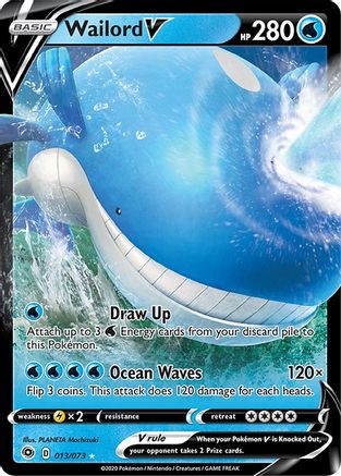 Wailord V 013/73 - Holofoil Champions Path - Ultra Rare