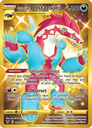 Galarian Obstagoon (Secret) 198/185 - Holofoil SWSH04 Vivid Voltage - Secret Rare