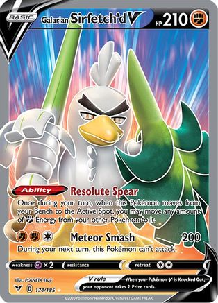 Galarian Sirfetch'd V (Full Art) 174/185 - Holofoil SWSH04 Vivid Voltage - Ultra Rare