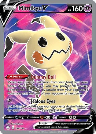 Mimikyu V (Full Art) 148/163 - Holofoil SWSH05 Battle Styles - Ultra Rare