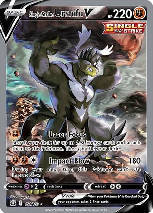 Single Strike Urshifu V (Alternate Full Art) 151/163 - Holofoil SWSH05 Battle Styles - Ultra Rare