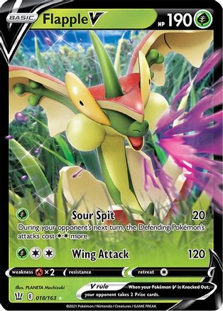 Flapple V 018/163 - Holofoil SWSH05 Battle Styles - Ultra Rare