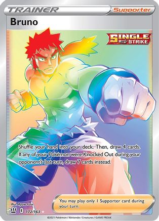 Bruno (Secret) 172/163 - Holofoil SWSH05 Battle Styles - Secret Rare