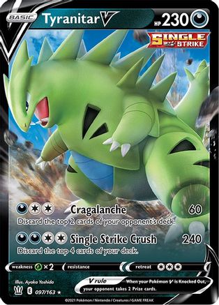 Tyranitar V 097/163 - Holofoil SWSH05 Battle Styles - Ultra Rare