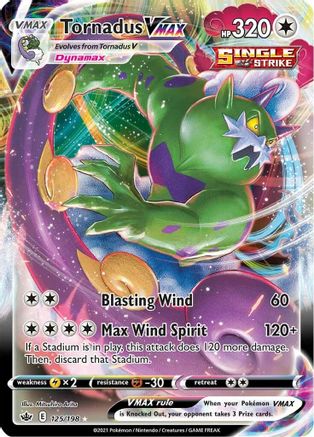 Tornadus VMAX 125/198 - Holofoil SWSH06 Chilling Reign - Ultra Rare
