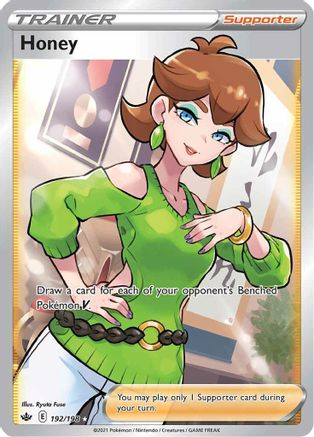 Honey (Full Art) 192/198 - Holofoil SWSH06 Chilling Reign - Ultra Rare