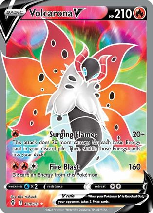Volcarona V (Full Art) 170/203 - Holofoil SWSH07 Evolving Skies - Ultra Rare