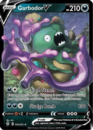 Garbodor V 100/203 - Holofoil SWSH07 Evolving Skies - Ultra Rare