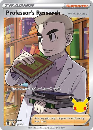 Professor's Research (Full Art) 024/025 - Holofoil Celebrations - Ultra Rare