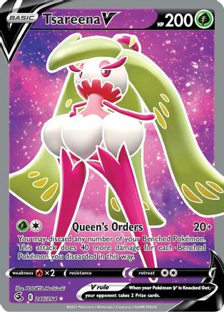 Tsareena V (Full Art) 246/264 - Holofoil SWSH08 Fusion Strike - Ultra Rare