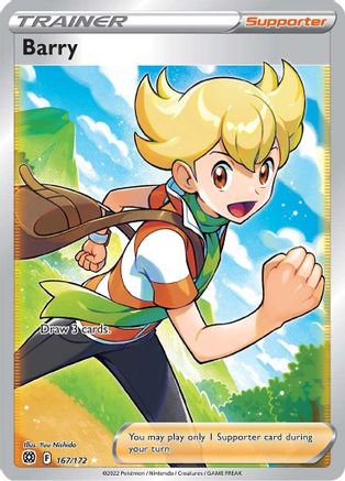 Barry (Full Art) 167/172 - Holofoil SWSH09 Brilliant Stars - Ultra Rare