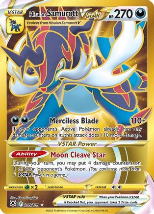 Hisuian Samurott VSTAR (Secret) (209) (Secret) 209/189 - Holofoil SWSH10 Astral Radiance - Secret Rare