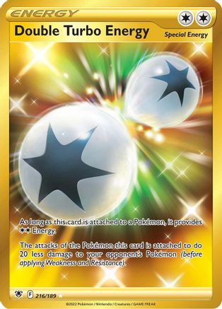 Double Turbo Energy (Secret) 216/189 - Holofoil SWSH10 Astral Radiance - Secret Rare