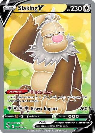 Slaking V (Full Art) 077/078 - Holofoil Pokemon GO - Ultra Rare