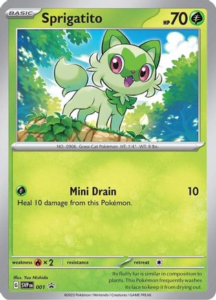 Sprigatito 001 - Holofoil SV Scarlet & Violet Promo Cards - Promo
