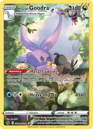 Hisuian Goodra GG21/GG70 - Holofoil Crown Zenith Galarian Gallery - Ultra Rare