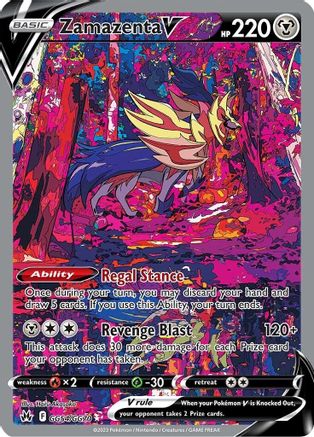 Zamazenta V GG54/GG70 - Holofoil Crown Zenith Galarian Gallery - Ultra Rare