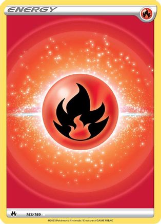 Fire Energy (Texture Full Art) 153/159 - Holofoil Crown Zenith - Ultra Rare
