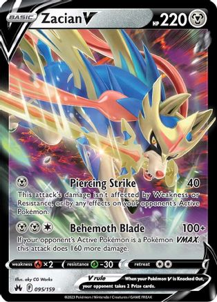 Zacian V 095/159 - Holofoil Crown Zenith - Ultra Rare