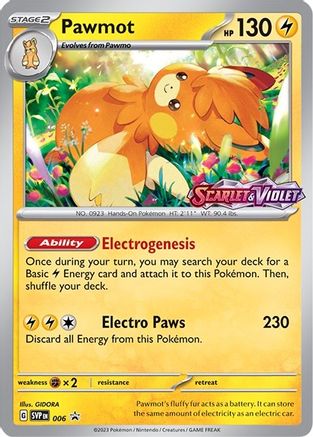 Pawmot (Prerelease) 006 - Holofoil SV Scarlet & Violet Promo Cards - Promo
