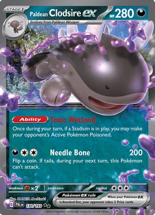 Paldean Clodsire ex 130/193 - Holofoil SV02 Paldea Evolved - Double Rare