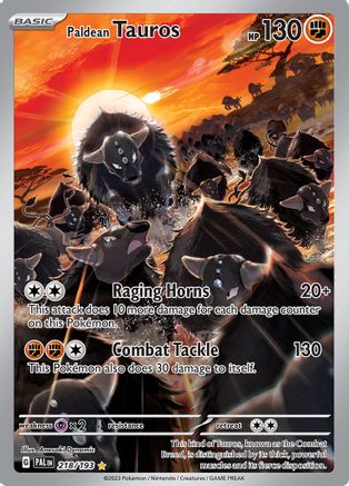 Paldean Tauros 218/193 - Holofoil SV02 Paldea Evolved - Illustration Rare