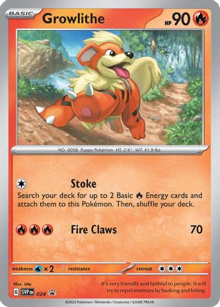 Growlithe 024 - Holofoil SV Scarlet & Violet Promo Cards - Promo