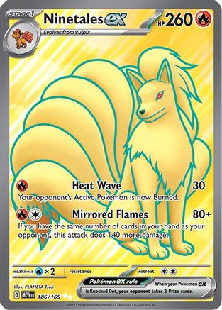 Ninetales ex 186/165 - Holofoil SV Scarlet & Violet 151 - Ultra Rare