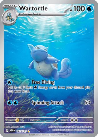 Wartortle 171/165 - Holofoil SV Scarlet & Violet 151 - Illustration Rare