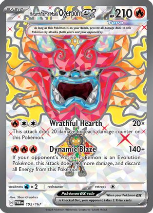 Hearthflame Mask Ogerpon ex 192/167 - Holofoil SV06 Twilight Masquerade - Ultra Rare