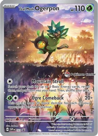 Teal Mask Ogerpon (Pokemon Center Exclusive) 123 - Holofoil SV Scarlet & Violet Promo Cards - Promo