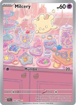 Milcery 152/142 - Holofoil SV07 Stellar Crown - Illustration Rare