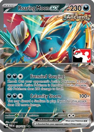 Roaring Moon ex 124/182 - Holofoil Prize Pack Series Cards - Double Rare