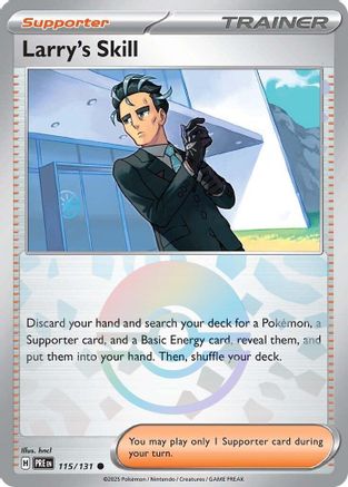 Larry's Skill (Poke Ball Pattern) 115/131 - Holofoil SV Prismatic Evolutions - Common